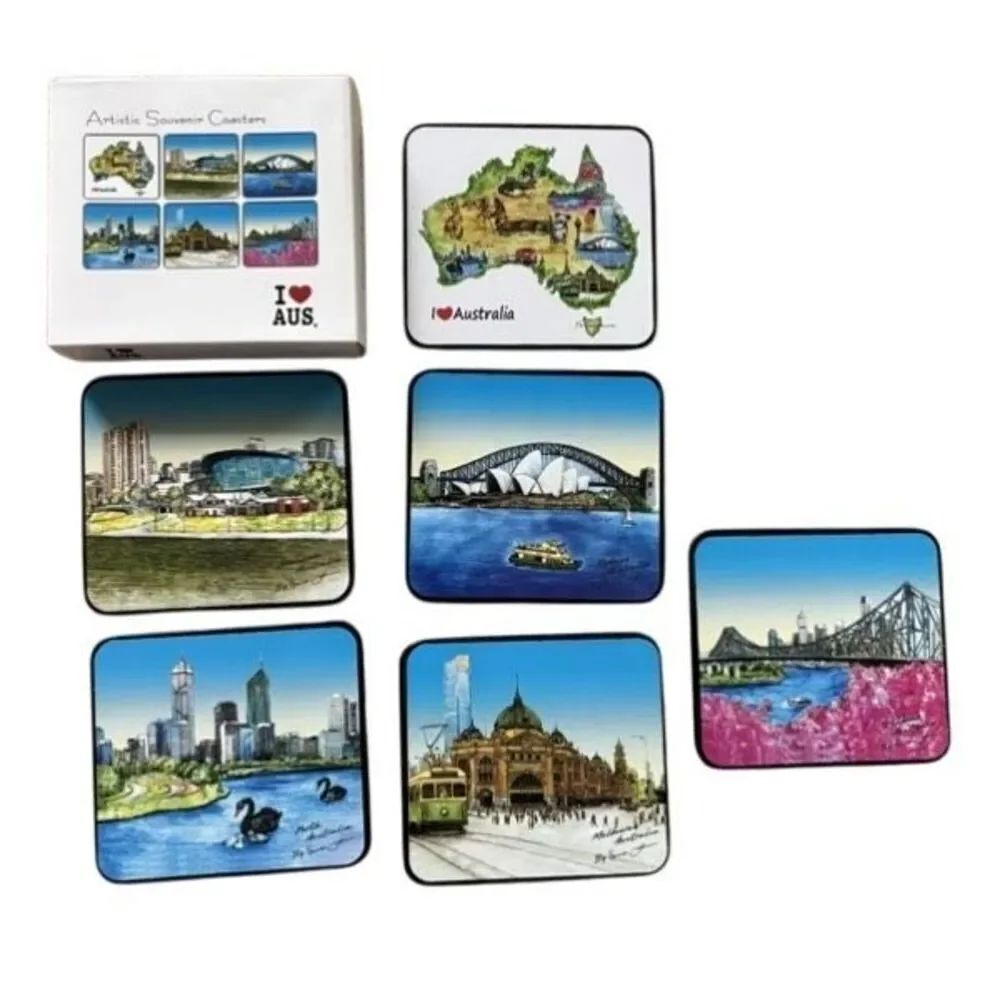 Australia Artistic Souvenir Drink Coasters